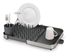 Joseph Joseph - 851680 - Duo expanderbar diskavlopp med avtagbar bestickhållare, dropppip, rostfritt stål