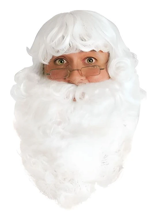 Jultomten vitt nylonskägg - RUBIER - Vuxen - Vit