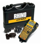DYMO - Rhino 5200 Kit - Elektronisk etikettmaskin Flexibelt nylonband Fodral 6 AA-batterier nätadapter 1 polyesterband