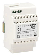 VIMAR 40103 Strömförsörjning för videoporttelefonssystem med utgång 24 Vdc, strömförsörjning 100-240 V 50/60 Hz, installation på DIN-skena