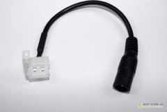 10mm 5050 LED-kontakt - DC 2.5/5.5 uttag på kabel