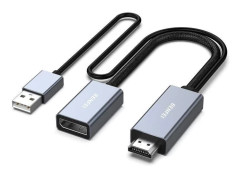 HDMI till DisplayPort-adapter - BENFEI - 4K 60Hz-omvandlare - PS5-kompatibel - Xbox - Grå
