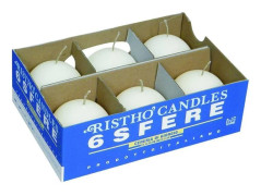 Bougies Boule - Cereria de Giorgio - Risthò - Cire Blanc - 6 enheter - 6 cm i diameter