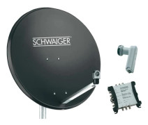 Schwaiger SPI9961SET5 Parabolkit Antal mottagare: 8 80 cm