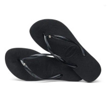 Havaianas Flip Flops Slim Crystal, Svart 41/42