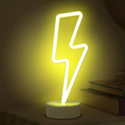 LED Neon Skylt Sovrum Dekorativ Nattlampa Inomhusbelysning Batteri och USB-driven Lampa (Varmvit Blinkande)