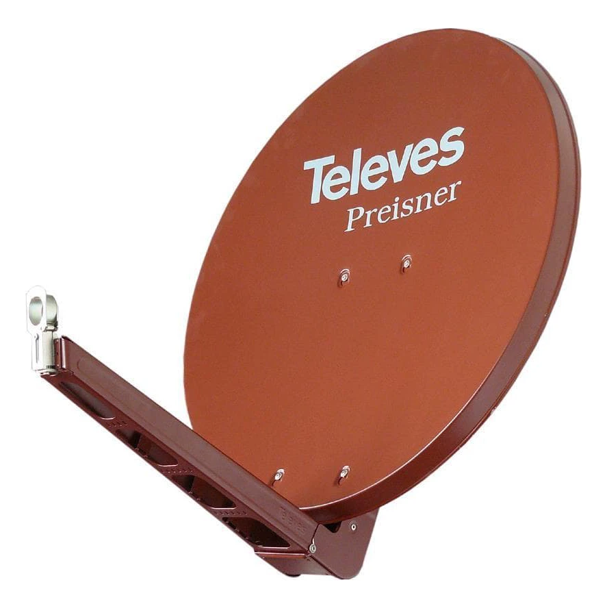 Televes S85QSD-Z, 10,7 - 12,75 GHz, 39,5 dBi, Röd, Aluminium, 850 mm, 950 mm