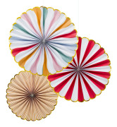 Pappersfjädrar Cirkus - 3-pack