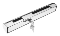 Marint utombordsmotorlås med 2 nycklar, stöldskydd i rostfritt stål för yacht/fiskebåt/motorbåt (Silver)