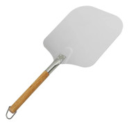 Pizza-spade i trä med avtagbart handtag, bakverktyg för pizza, vit, 70x30x2cm
