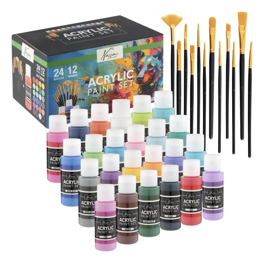 Nassau - Paint acrylic 12 brushes (AR0765/GE)