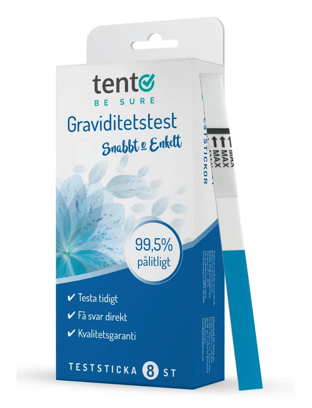 Tento Be Sure Graviditetstest Sticka 8-pack
