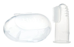 Nuby Fingertandborste i Silikon +3m
