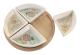 Snacksbricka DKD Home Decor 21,5 x 21,5 x 1 cm Beige Vit Stengods Traditionell