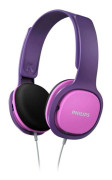 Philips Kids SHK2000PK - Hörlurar - på örat - kabelansluten - 3,5 mm kontakt - ljudisolerande - lila, rosa