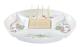 Snacksbricka DKD Home Decor Multicolour Naturell Bambu Stengods Tropiskt 23,5 x 23,5 x 7 cm