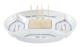 Snacksbricka DKD Home Decor Blå Naturell Bambu Stengods Medelhavs 23,5 x 23,5 x 7 cm