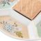 Snacksbricka DKD Home Decor 23,5 x 23,5 x 3 cm Grön Stengods