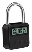 Metall Timerlås, 99 Timmar Max Timerlås, USB Uppladdningsbart Timerhänglås med LCD-Display, Multifunktionell Mikroelektronisk Timer