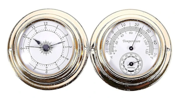 Termometer Hygrometer Barometer Klockor 2 Hela Set Meter
