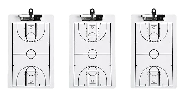 3-pack Basketboll Coach Clipboard, 35 x 22 cm Torktavla Coa