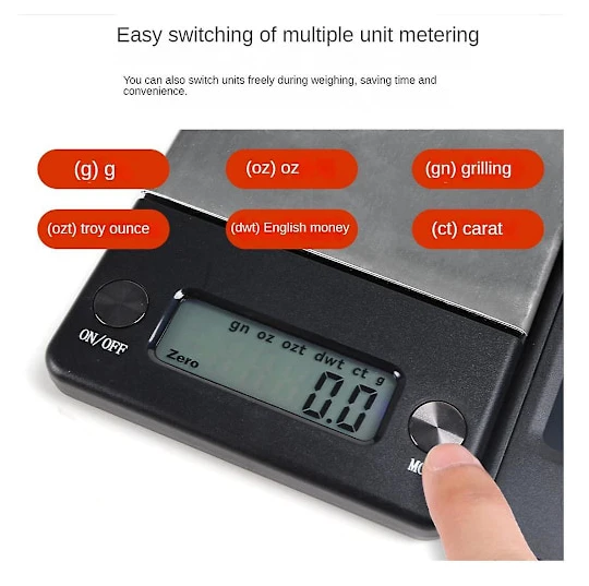 Multifunktionell Digital Räknare 1000g Med 0.1g Fickvåg