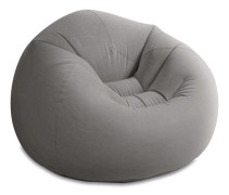 Intex Uppblåsbar Loungestol Grå, 114x114x71 cm