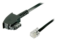 Goobay 68535, 3 m, TAE-F, RJ11, Sort, Hanstik, Hanstik
