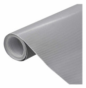 vidaXL Bilfoliering 4D silver 100x150 cm