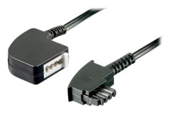 Goobay 10m TAE-F-kabel, 10 m, TAE-F, TAE-F, svart, hane/kvinna