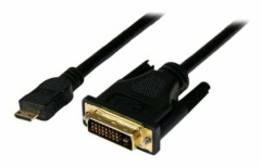  HDCPDVIDD - MicroConnect - Videokabel - HDMI / DVI - mini-HDMI (hane) till DVI-D (hane) - 1 m - svart - tumskruvar