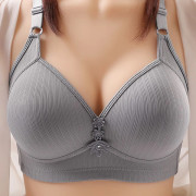 BH i Större Storlek Utan Stålbygel Tunn BH Push Up Lyft Bralette Toppar grå grey XXL 44/100BC