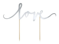 Love Silver Cake Topper 1 st