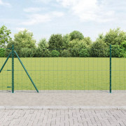 Euro Fence Set om 2 Grön Pulverlackerat stål 25 x 1,0 m