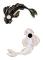 2-pack Fisk Slag Pins Tecknad Koi Emalj Brosch Pin Tai Chi Märken Svart Vit Färg