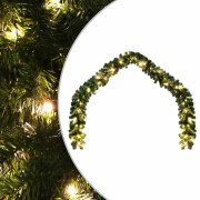 vidaXL Julkrans med LED-lampor 20 m