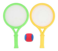 1 par tennisset för barn, tennisracket i plast med boll, leksak för barn utomhus