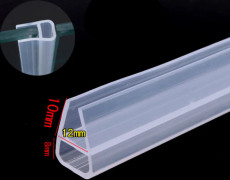 Duschdörrtätningslist, böjd fönstertätningslist för vägg, 12 mm U-formad, 100 cm