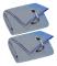 2-pack Tri-fold Golfhanddukar, Premium Mikrofibertyg Våffelmönster Med Svart Kraftig Karbinhake