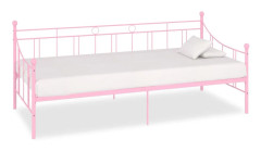 Mooistoerwonen Bäddsoffa ram metall rosa 90x200 cm