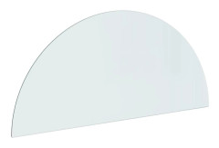 Glasskiva för öppen spis halvrund 1200x500 mm