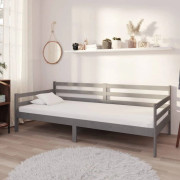 Mooistoerwonen Bäddsoffa med madrass massiv furu grå 90x200 cm