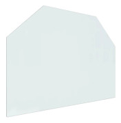 vidaXL Glasskiva för öppen spis sexkantig 80x60 cm