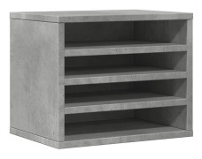 Skrivbordshylla i betonggrå - Skrivbordsarrangör för organiserat utrymme | Storlek: 36x26x29,5 cm