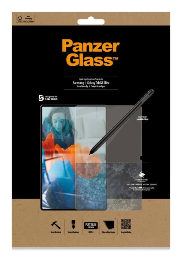 PanzerGlass Samsung Galaxy Tab S8 Ultra/Tab S9 Ultra Skärmskydd Case Friendly