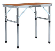 vidaXL Hopfällbart campingbord aluminium 60x45 cm
