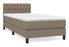vidaXL Ramsäng med madrass taupe 100x200 cm tyg