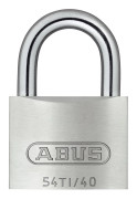 Hänglås ABUS 54TI/40, Ø6.5 mm, lika låsning, silver, 2-pack