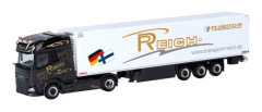 Herpa 318112 H0 Lastbilar modell DAF XG+ kyld låda semitrailer rigg