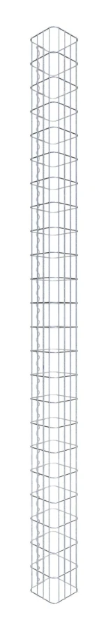 Gabionpelare, kvadrat 22 cm x 22 cm, 230 cm hög, MW 5 cm x 10 cm